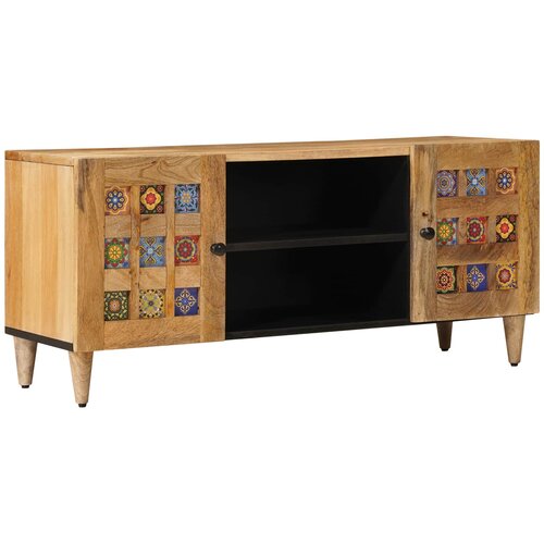 TV ormar s policom Prirodna 105 x 33 x 46 cm Čvrsto drvo manga Cijene