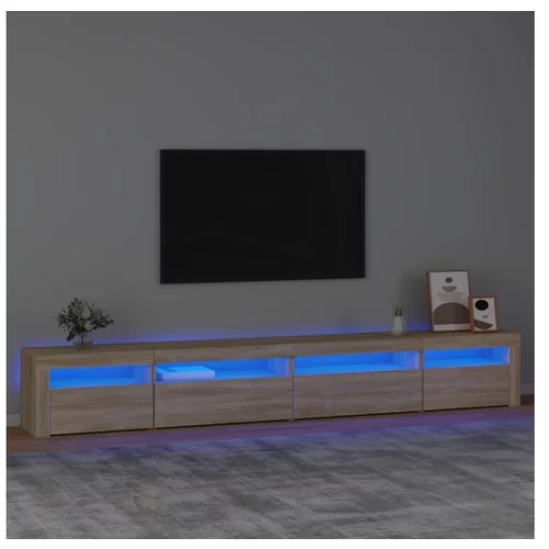  TV omarica z LED lučkami sonoma hrast 270x35x40 cm