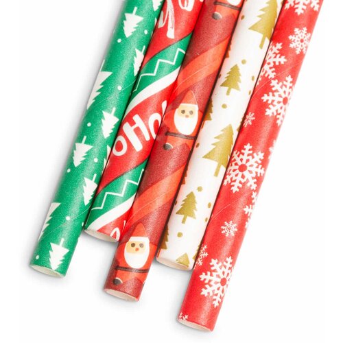 Family Christmas Papirnata slamica - božič - 197 x 6 mm - 25 kosov / paket Slike