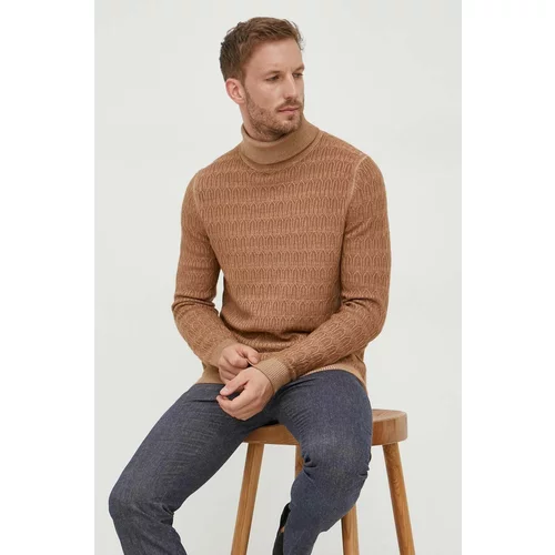 Joop! Volnen pulover moški, rjava barva