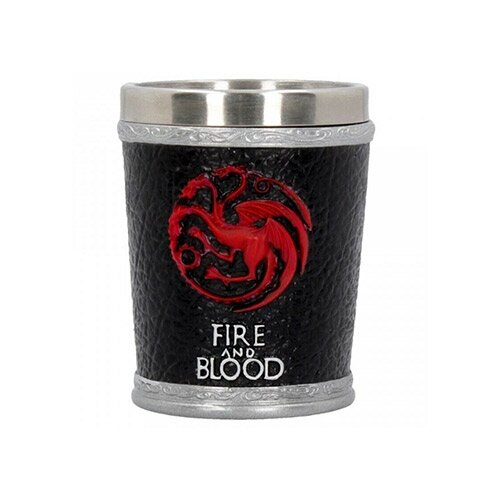 Here Be Dragons Fire and Blood Igra prestolov, 12 cm črno steklo, (21365808) Cene