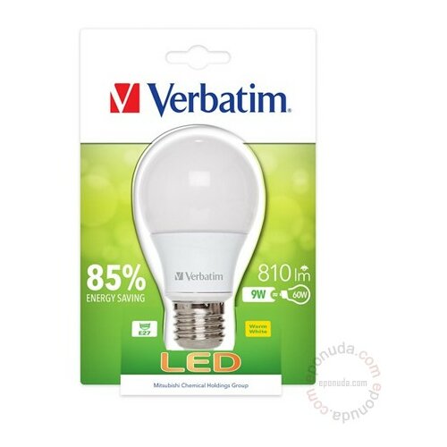 Verbatim LED SIJALICE 230V/E27/9W/2700K/810LM/52601/15000H/ ES Slike