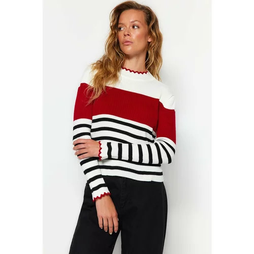 Trendyol Ecru Color Block Knitwear Sweater