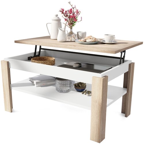 Mazzoni klub sto asti p hrast sonoma beli Slike