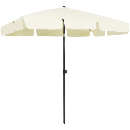 VidaXL Suncobran za plažu žuta boja pijeska 200 x 125 cm Slike