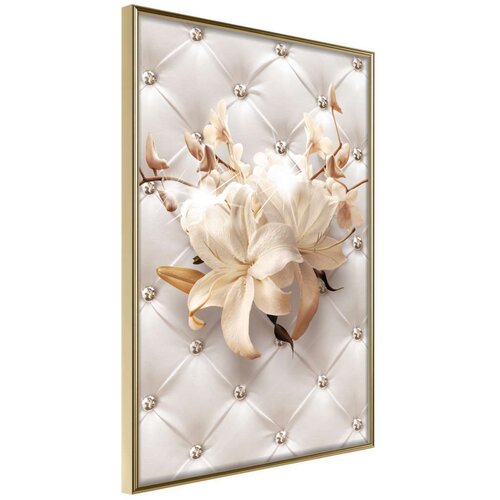  Poster - Lilies on Leather Upholstery 20x30 Slike