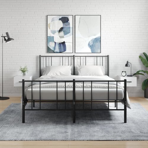  Zidni noćni ormarići 2 kom visoki sjaj bijeli 35x35x20 cm Slike