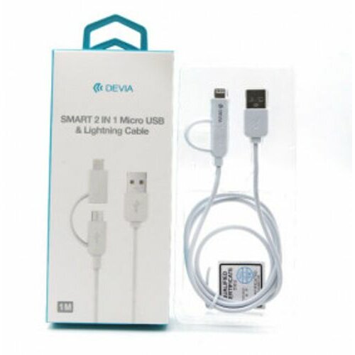 DEVIA Smart 2in1 Micro USB i Lightning Kabl Slike