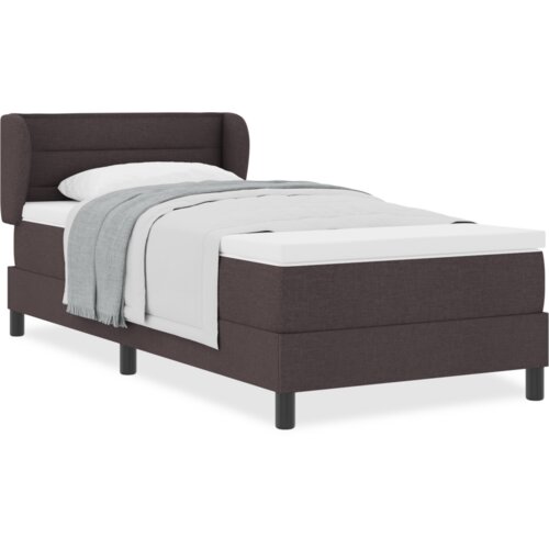 Box Spring Krevet s Madracem Tamno Braon 100x200 cm Tkanina Slike