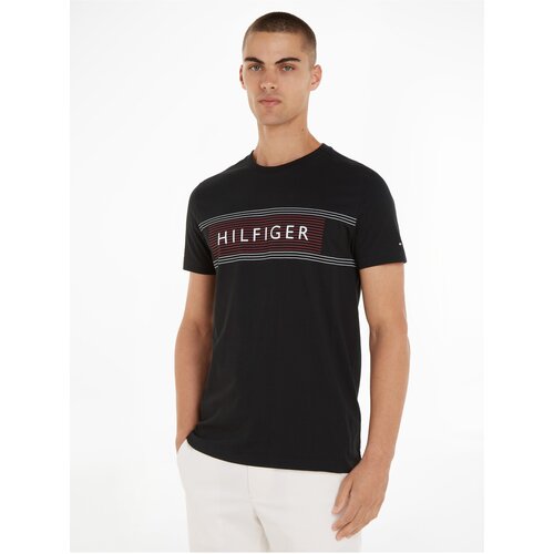 Tommy Hilfiger Black Man T-Shirt Brand Love Chest Tee - Men Slike