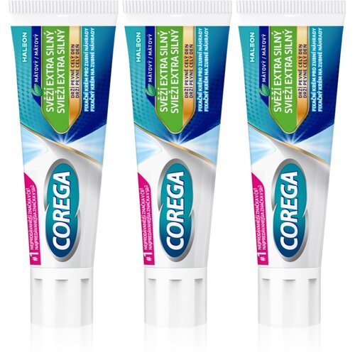 Corega Fresh Extra Strong fiksacijska krema za zubnu protezu 3x40 g Cijene