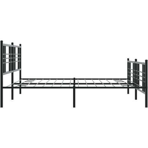VidaXL Metalni okvir kreveta uzglavlje i podnožje crni 183x213 cm Slike