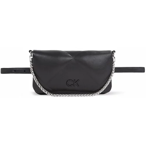 Calvin Klein torba za okoli pasu Quilt K60K611668 Črna