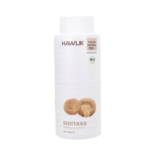Hawlik Shiitake kapsule u prahu, organske - 250 kaps. Slike