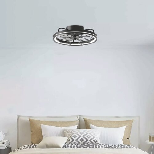 Aigostar LED prigu&amp;scaron;iva plafonski ventilator LED/40W/230V 2700-6500K + daljinski upravljač, crne boje Slike