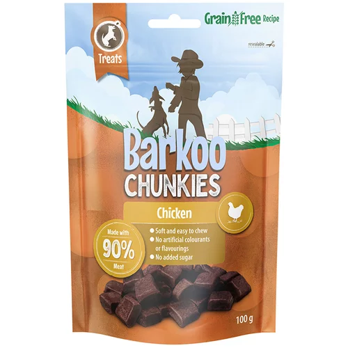Barkoo Chunkies Meat Cubes 100 g - Varčno pakiranje: 6 x 100 g puran