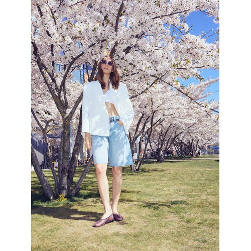 Reserved LADIES` SHORTS & BELT - plava Cijene