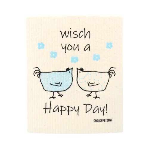 OWOSCHFETZN Gobasta krpa &amp;quot;Koko&amp;scaron; Berta - Happy Day&amp;quot; - Modra Slike