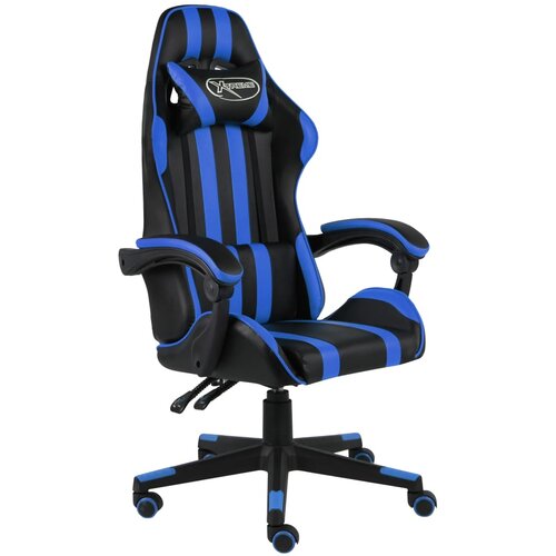 vidaXL Racing stol črno in modro umetno usnje Cene