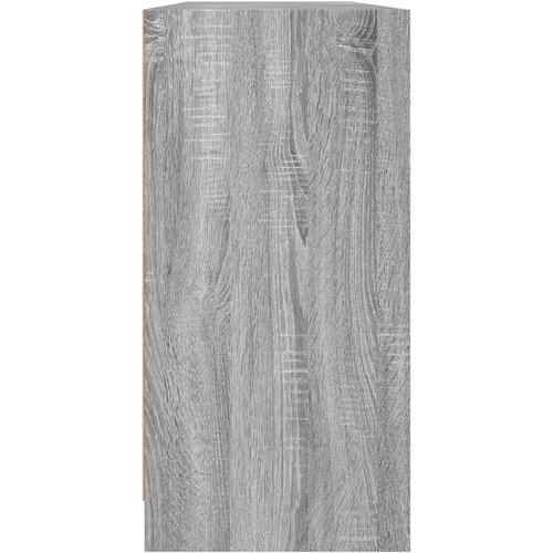  Regal za knjige s vratima siva boja hrasta 204x37x75 cm drveni Slike