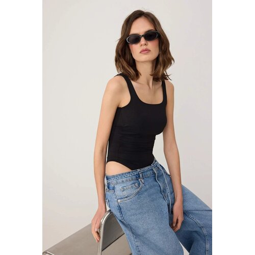 TRENDYOLMILLA Ženski bodi TWOSS26BD00023, Crni Slike