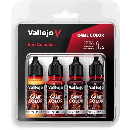 Vallejo Red Color Set - Game Color Tematski Set (8 Boja) 72377 Slike