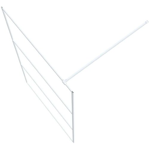 Pregrada za tu&amp;scaron; bijela 115 x 195 cm s prozirnim staklom ESG Slike