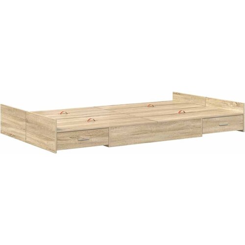 Krevet s ladicama Sonoma hrast 120 x 190 cm Konstruirano drvo Slike