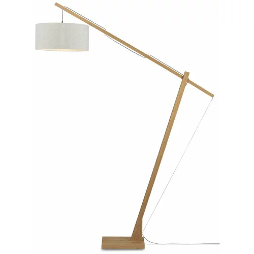 Good&Mojo Podna svjetiljka sa svijetlobež sjenilom i Good & Mojo Montblanc konstrukcijom od bambusa