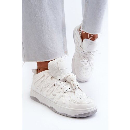 FD1 Women's White Faux Leather Sneakers Berilla Cene