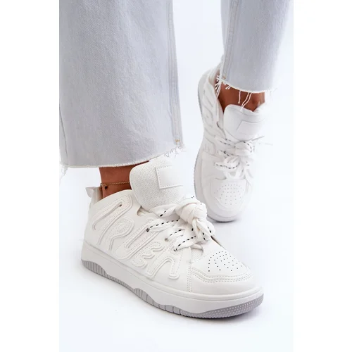 FD1 Women's White Faux Leather Sneakers Berilla