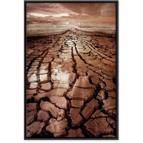  Slika - Drought (1 Part) Vertical 40x60 U crnom drvenom okviru Slike