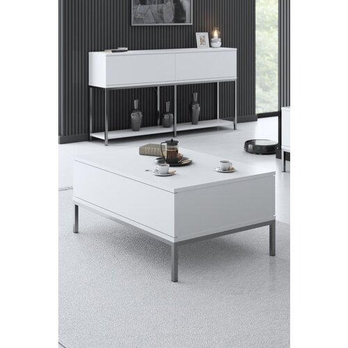 Hanah home Lord - White, Silver WhiteSilver Coffee Table Cene