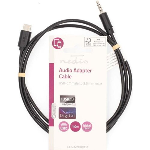 Nedis ccgl65950bk10 adapterski kabl sa USB-om do 3,5 mm muški Slike