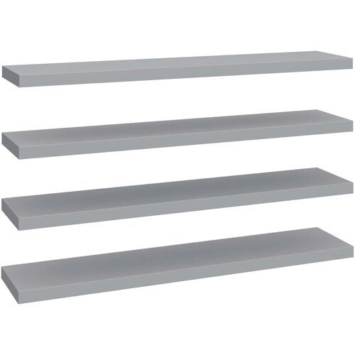 Maison Chic 4 kosi Stenske Police - Viseče police sive 120x23,5x3,8 cm MDF, (21758738) Slike
