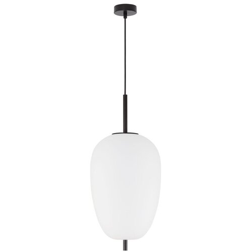 Nova Luce Bela/črna steklena viseča svetilka &oslash; 27 cm Lato &ndash; Cene