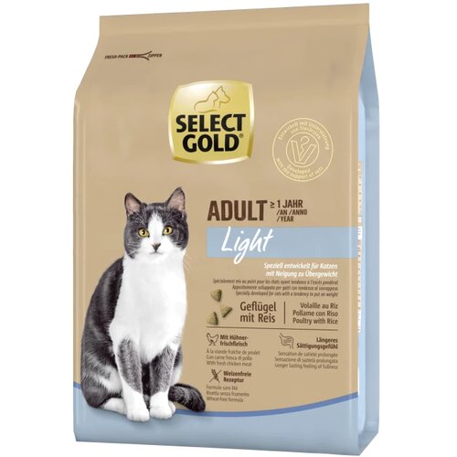 Select Gold Cat Light Adult perutnina z rižem 2,5 kg Cene