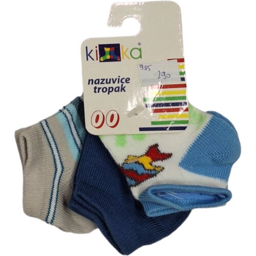 Kika Set čarapa za bebe, 3 komada, Belo-plavi Cene