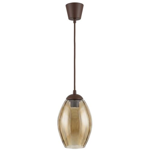 Brilagi LED luster na sajli R GLASS 1xE27/60W/230V prečnik 17 cm braon/zadimljeno bež Slike