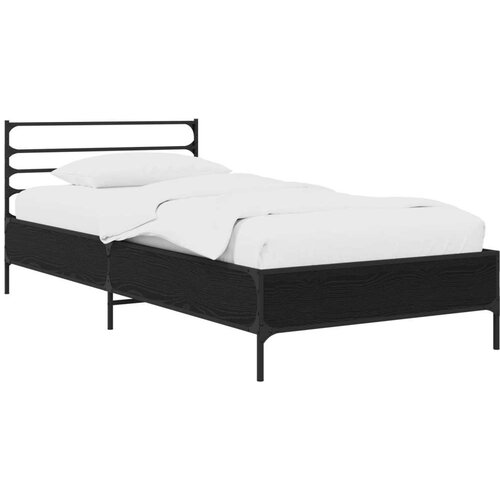  Okvir za krevet Crni hrast 80 x 200 cm Konstruirano drvo - Crni hrast Cijene