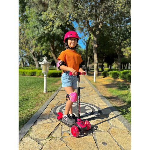 Cool Wheels Trotinet Twist Scooter svetleći sa 3 točka do 40kg roze Slike