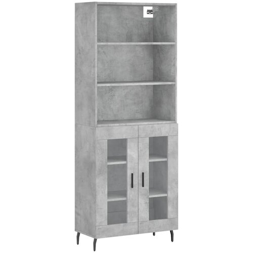  Visoka komoda siva betona 69,5x34x180 cm od konstruiranog drva Slike
