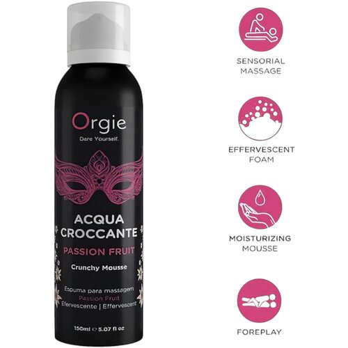 Orgie Masažna pjena Acqua Croccante - Passion fruit, 150 ml Slike