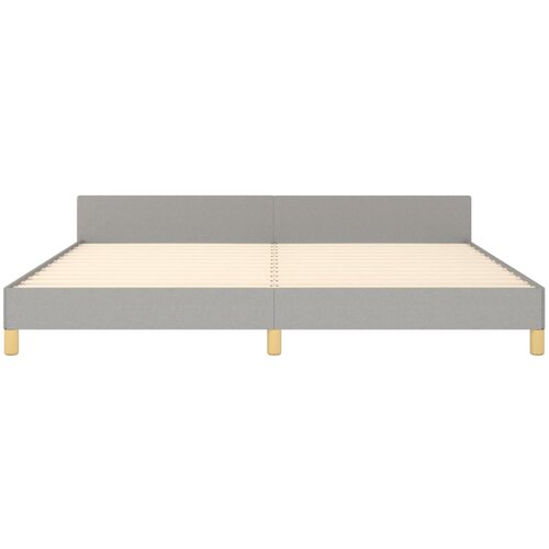  Okvir za krevet bez madraca svjetlosivi 200 x 200 cm od tkanine Slike