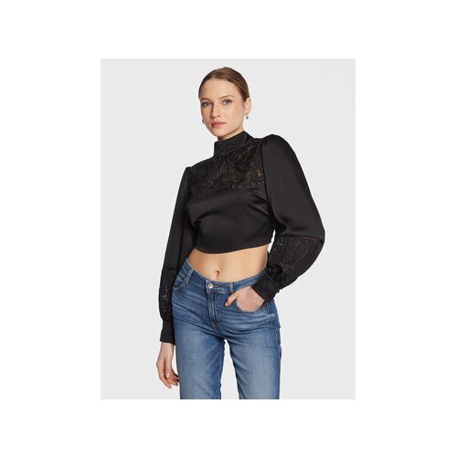Guess Bluza Angela W3RH19 WEFC2 Črna Regular Fit Slike