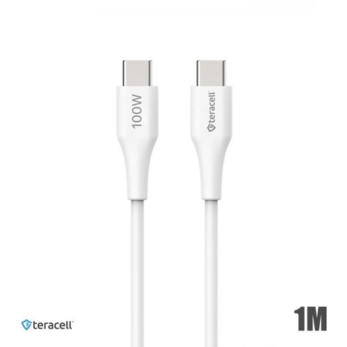 Teracell Data kabl Plus 100W PD Type C na Type C beli 1m Slike