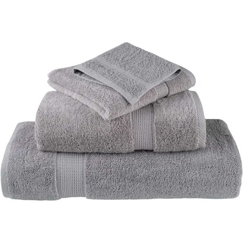 VidaXL 12-dijelni vrhunski set ručnika sivi 600 gsm 100 % pamuk Slike