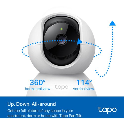 Tp-link Tapo C200 Pan/Tilt WiFi kamera, 1080p Full HD, 360&deg;, noćni vid, dvosmjerni zvuk, detekcija i praćenje pokreta, 2 kamere Cijene