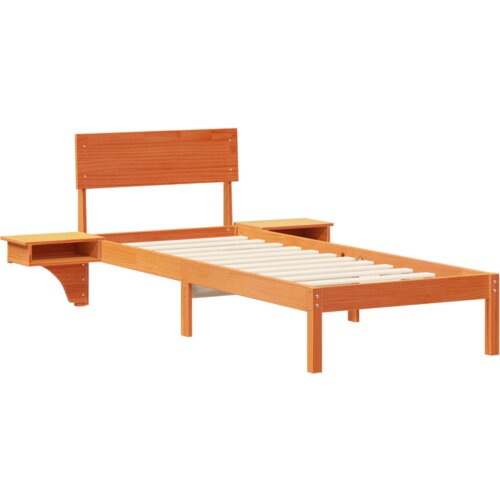  Krevet s okvirima i noćnim ormarićima Vo&amp;scaron;tano smeđa 75 x 190 cm Slike