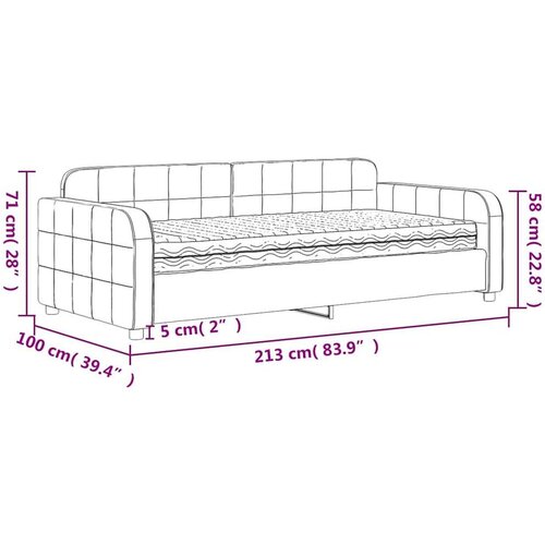  Dnevni krevet s madracem tamno sivi 90x190 cm bar&amp;scaron;un Slike